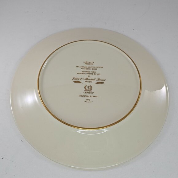 Lenox 1972 Mountain Bluebird Limited Edition Plate By Edward Marshall Boehm - Picture 3 of 8